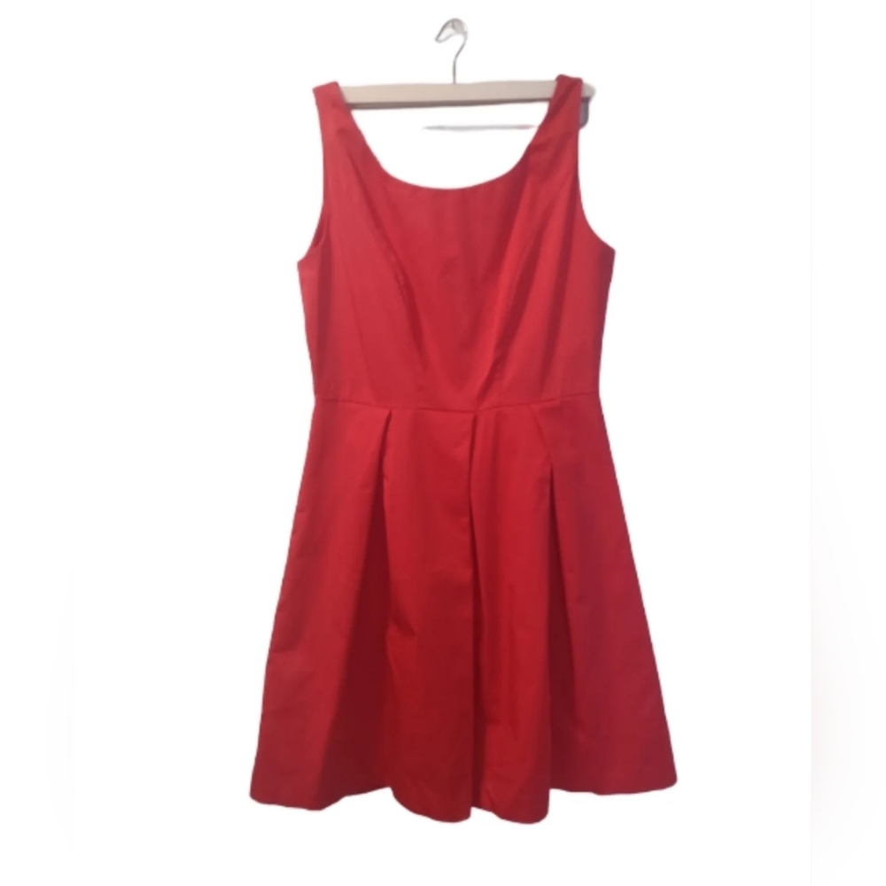 Tristan Burnt Red Orange Skater Fit & Flare Dress
